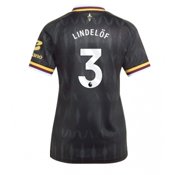 Aston Villa Victor Lindelof #3 Maglia Gara Trasferta Repliche 2026-27 Donna Maniche Corte